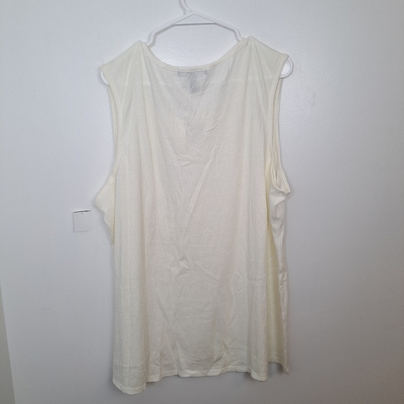 NEW French Laundry Bundle Of 2 Orange & Cream Beaded Beachy Tank Tops Size 3X - Picture 4 of 10